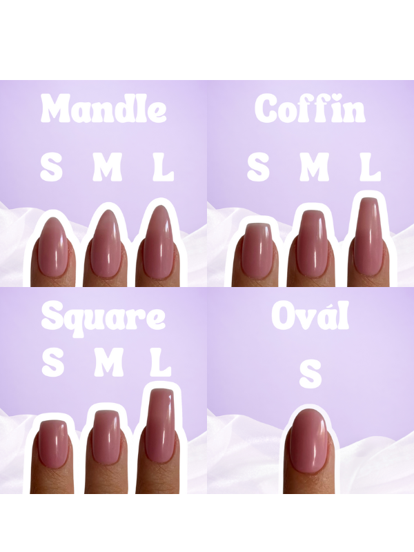 Press on  nehty NUDE GLAZED PURPLE 