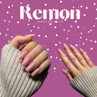 Press on  nehty NUDE GLAZED PINK