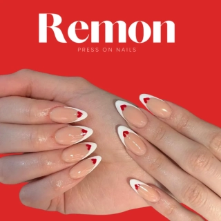 Press on  nehty FRENCH HEART