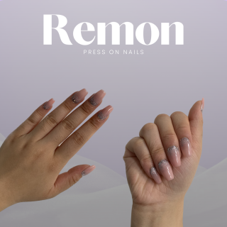 Press on nehty INVERTED GLITTER OMBRE 